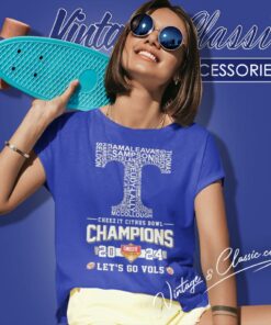 Tennessee Volunteers Players Names 2024 Cheez It Citrus Bowl Champions Lets Go Vols Women T Shirt