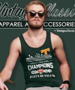 Tennessee Volunteers Skyline Players Name 2024 Cheez It Citrus Bowl Champions Tank Top Racerback