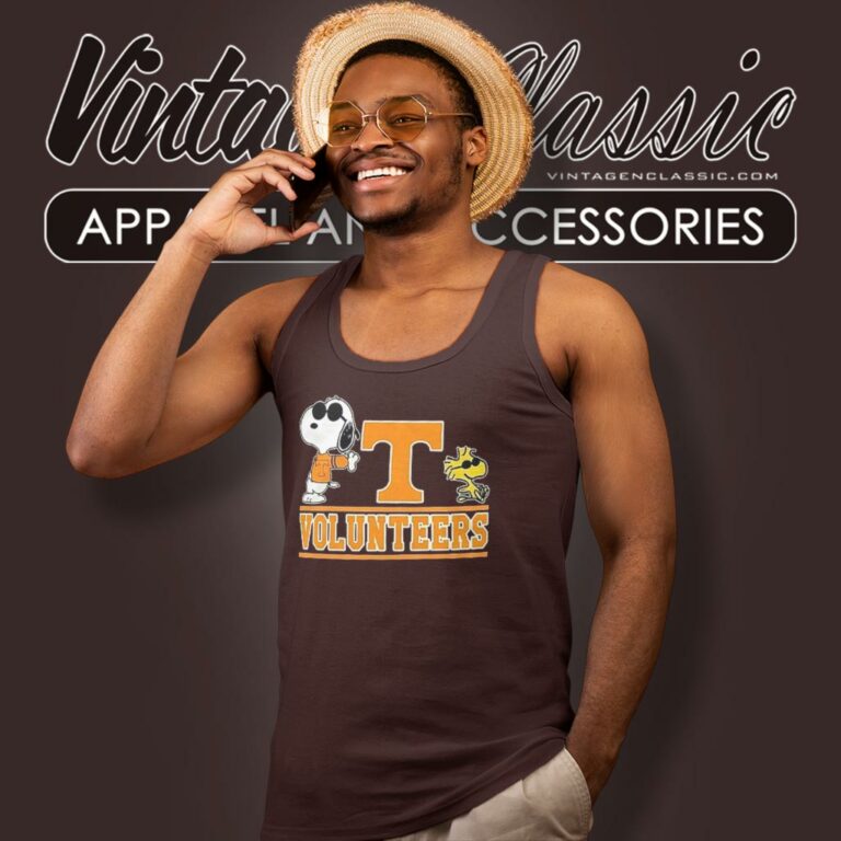 Tennessee Volunteers Snoopy And Woodstock Tank Top Racerback Tennessee Volunteers Snoopy And Woodstock Tank Top Racerback