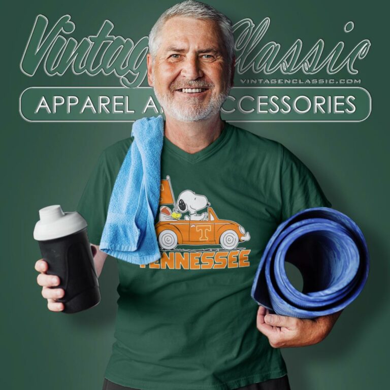 Tennessee Volunteers Snoopy Driving Car V Neck TShirt Tennessee Volunteers Snoopy Driving Car V Neck TShirt