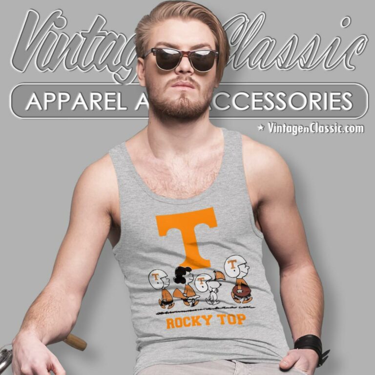 Tennessee Volunteers Snoopy The Peanuts Tank Top Racerback Tennessee Volunteers Snoopy The Peanuts Tank Top Racerback