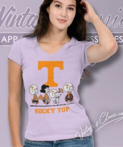 Tennessee Volunteers Snoopy The Peanuts V Neck TShirt