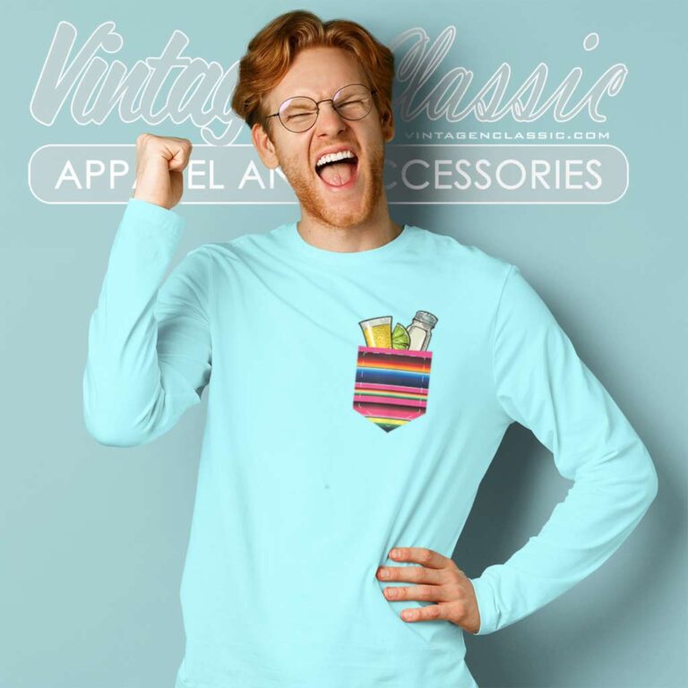 Tequila Lime Salt Shot Pocket Long Sleeve Tee Tequila Lime Salt Shot Pocket Long Sleeve Tee