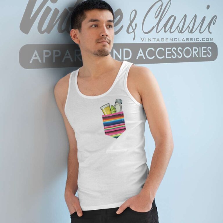 Tequila Lime Salt Shot Pocket Tank Top Racerback Tequila Lime Salt Shot Pocket Tank Top Racerback