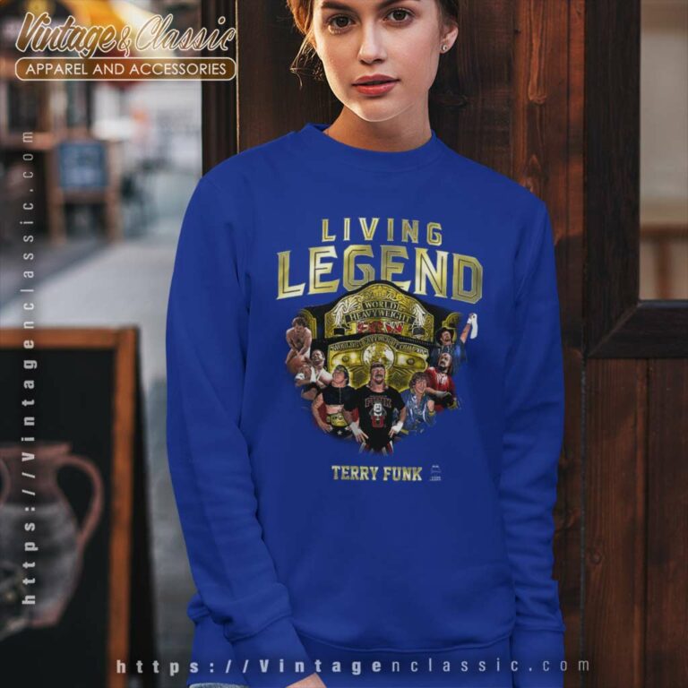 Terry Funk Living Legends 2 Belts Sweatshirt Terry Funk Living Legends 2 Belts Sweatshirt