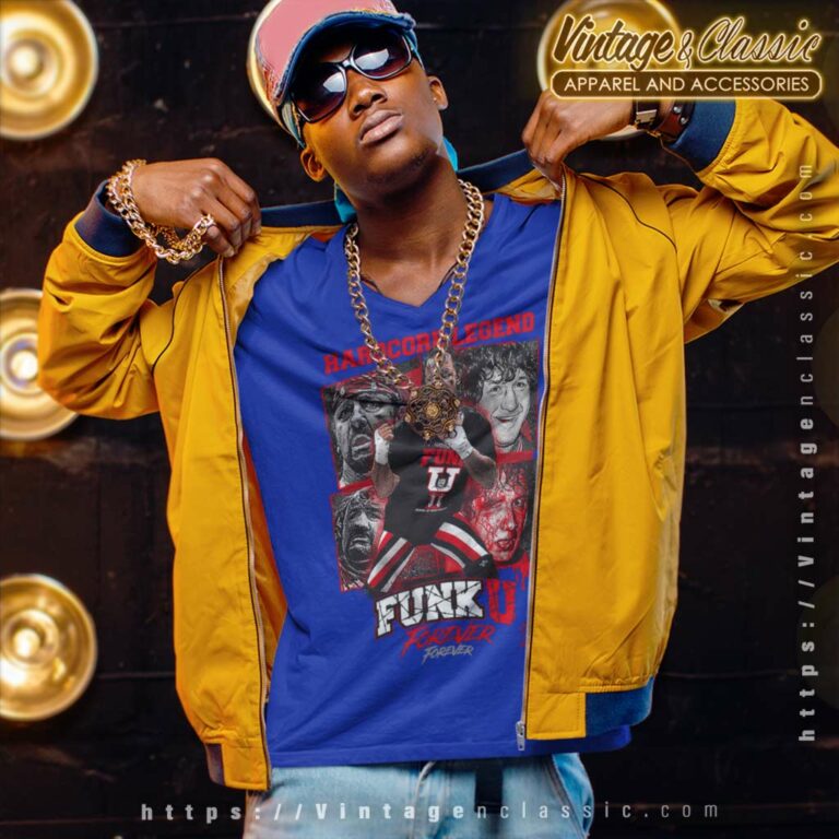 Terry Funk Shirt Hardcore Funker Funku Forever V Neck TShirt Terry Funk Shirt Hardcore Funker Funku Forever V Neck TShirt