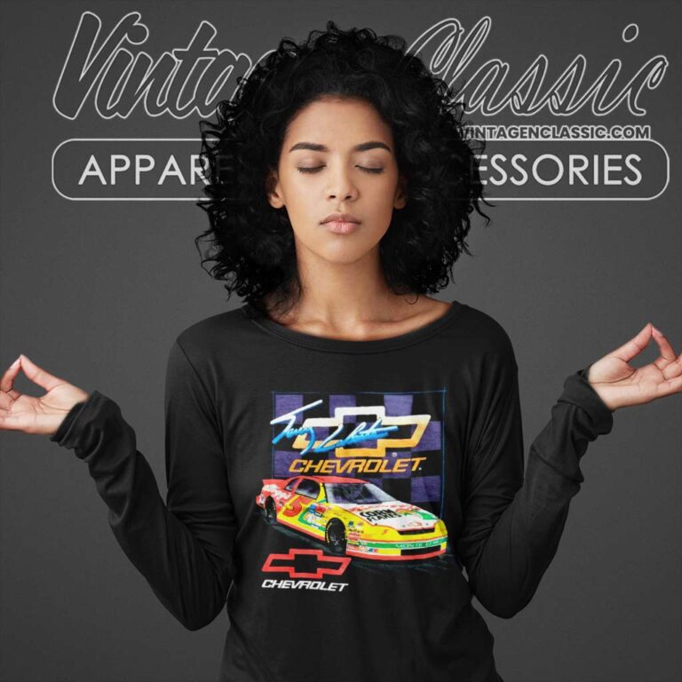 Terry Labonte Chevrolet Nascar Vintage Long Sleeve Tee Terry Labonte Chevrolet Nascar Vintage Long Sleeve Tee