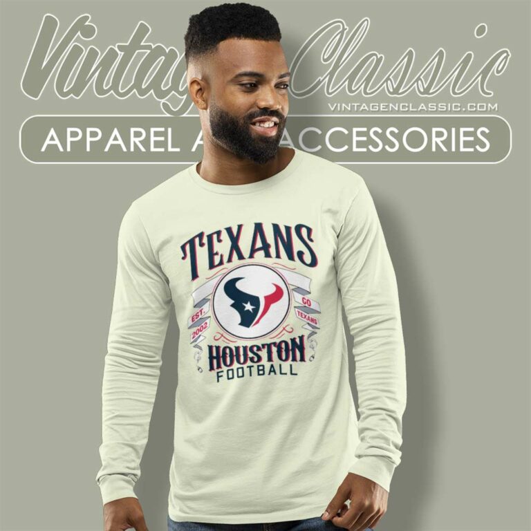 Texans Houston Football Est 2002 Long Sleeve Tee Texans Houston Football Est 2002 Long Sleeve Tee