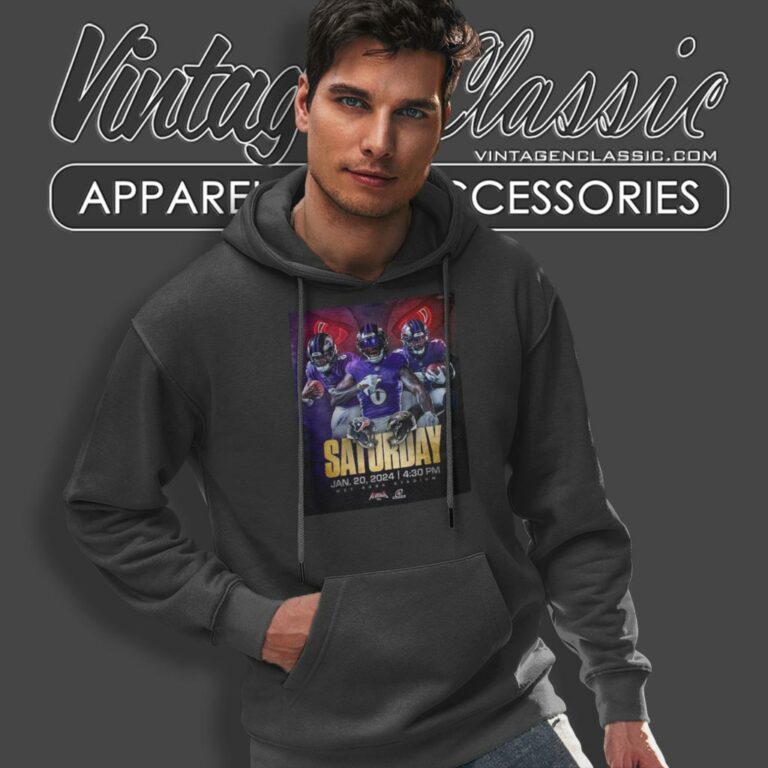 Texans Vs Ravens 2023 2024 Nfl Divisional Game Hoodie Texans Vs Ravens 2023 2024 Nfl Divisional Game Hoodie