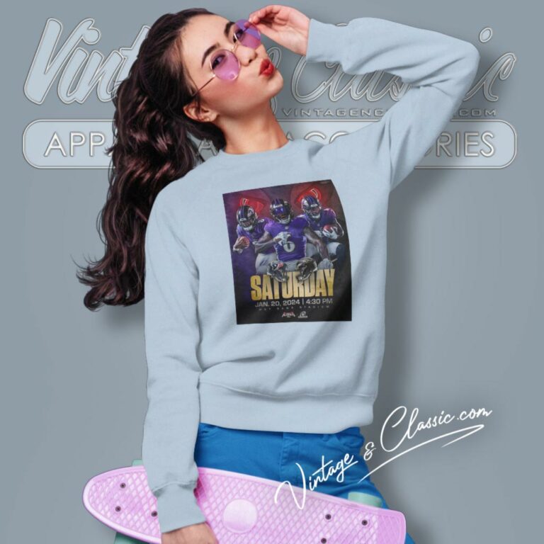 Texans Vs Ravens 2023 2024 Nfl Divisional Game Sweatshirt Texans Vs Ravens 2023 2024 Nfl Divisional Game Sweatshirt