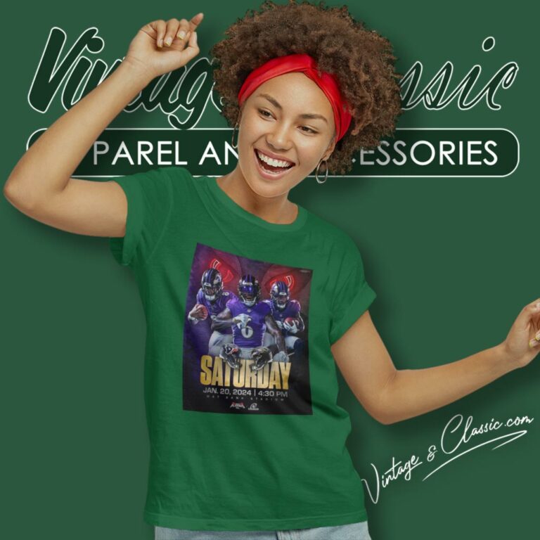 Texans Vs Ravens 2023 2024 Nfl Divisional Game Women T Shirt Texans Vs Ravens 2023 2024 Nfl Divisional Game Women T Shirt