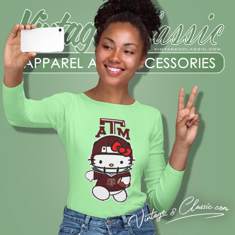 Texas A And M Aggies Hello Kitty Long Sleeve Tee Texas A And M Aggies Hello Kitty Long Sleeve Tee