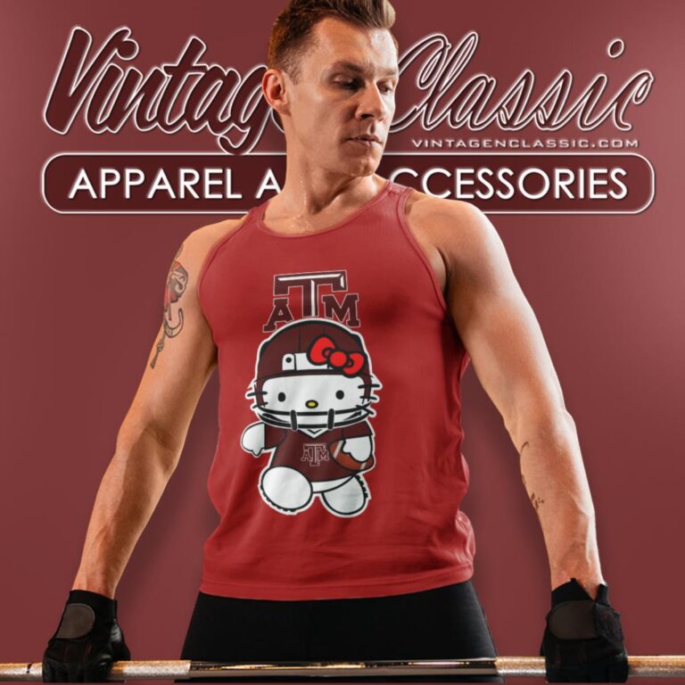 Texas A And M Aggies Hello Kitty Tank Top Racerback Texas A And M Aggies Hello Kitty Tank Top Racerback