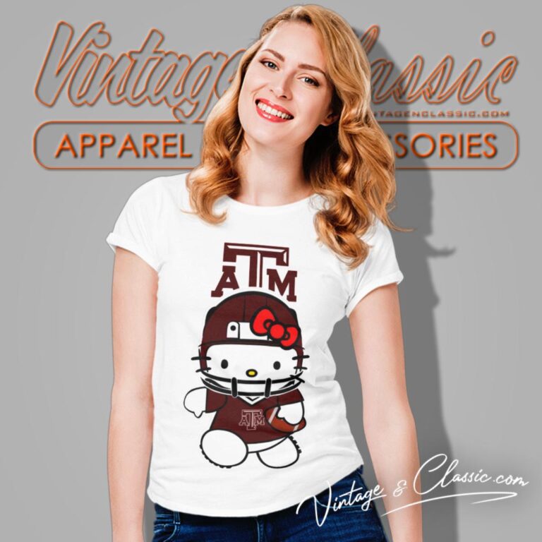 Texas A And M Aggies Hello Kitty Women T Shirt Texas A And M Aggies Hello Kitty Women T Shirt