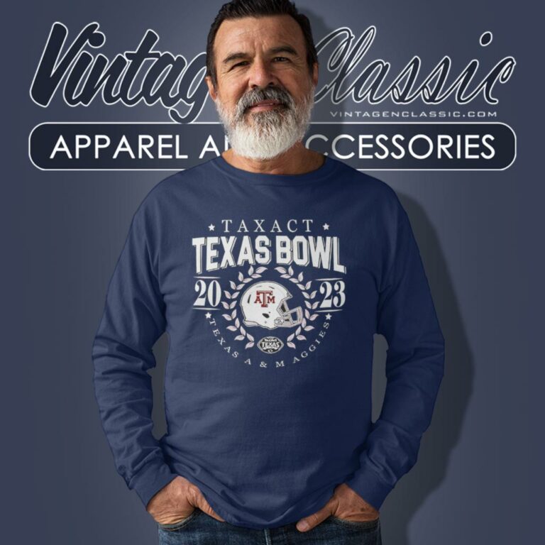 Texas Am Aggies 2023 Taxact Texas Bowl Game Long Sleeve Tee Texas Am Aggies 2023 Taxact Texas Bowl Game Long Sleeve Tee