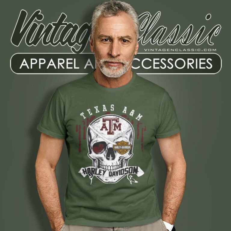 Texas Am University Harley Davidson Skull T Shirt Texas Am University Harley Davidson Skull T Shirt