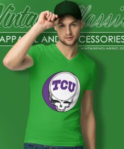 Texas Christian University Grateful Dead Steal Your Face Shirt 5 Texas Christian University Grateful Dead Steal Your Face V Neck TShirt