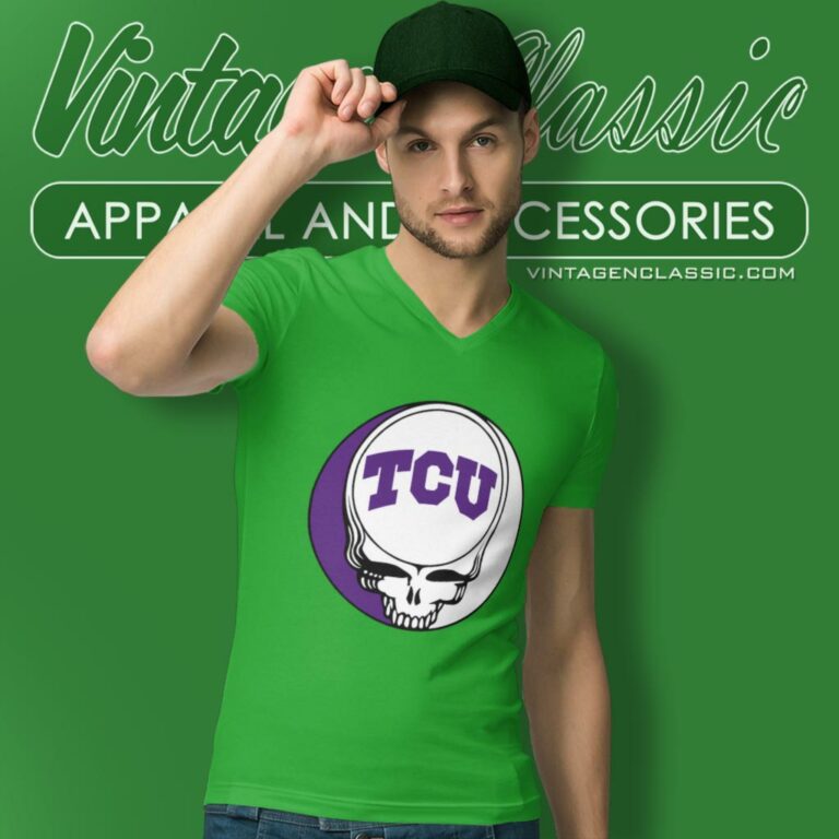 Texas Christian University Grateful Dead Steal Your Face V Neck TShirt Texas Christian University Grateful Dead Steal Your Face V Neck TShirt