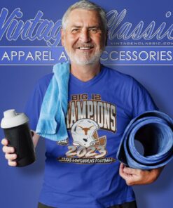 Texas Longhorns 2023 Big 12 Football Champions Helmet V Neck TShirt