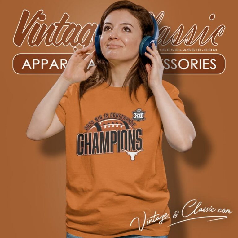 Texas Longhorns 2023 Big 12 Football Conference Champions Women T Shirt Texas Longhorns 2023 Big 12 Football Conference Champions Women T Shirt