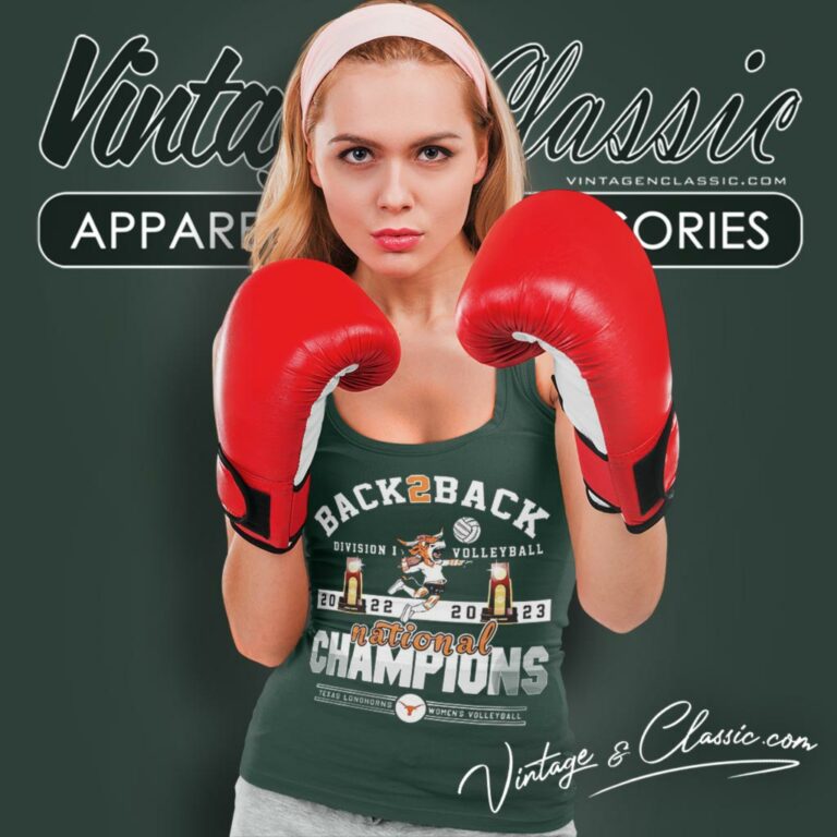 Texas Longhorns Back 2 Back 2022 2023 Ncaa Division I Womens Volleyball National Champions Tank Top Racerback Texas Longhorns Back 2 Back 2022 2023 Ncaa Division I Womens Volleyball National Champions Tank Top Racerback