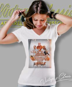 Texas Longhorns Back 2 Back 2023 Ncaa Womens Volleyball National Champions Poster V Neck TShirt