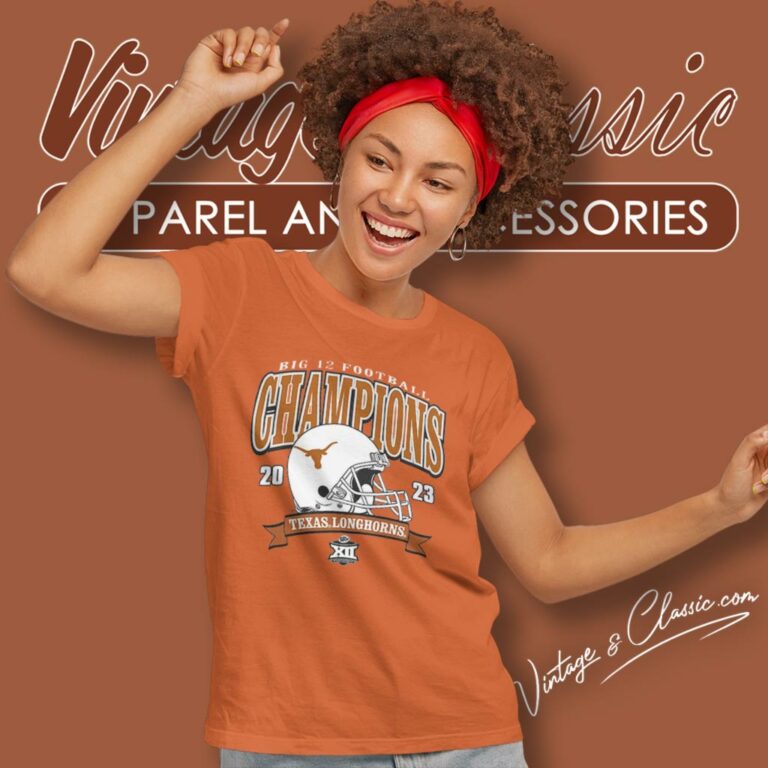 2023 Big 12 Football Champions Texas Longhorns Women T Shirt 2023 Big 12 Football Champions Texas Longhorns Women T Shirt