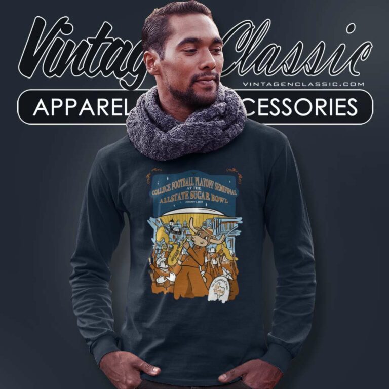 Texas Longhorns College Football Playoff 2024 Sugar Bowl Long Sleeve Tee Texas Longhorns College Football Playoff 2024 Sugar Bowl Long Sleeve Tee