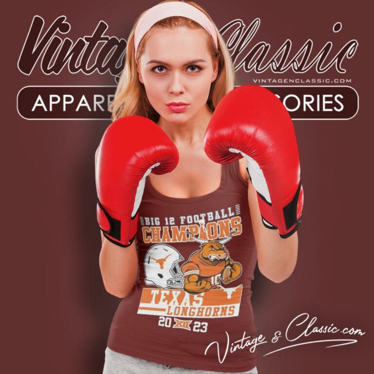 Texas Longhorns Mascot Big 12 Football Champions 2023 Tank Top Racerback Texas Longhorns Mascot Big 12 Football Champions 2023 Tank Top Racerback