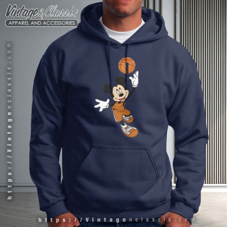 Texas Longhorns Mickey Basketball NCAA March Madness Hoodie Texas Longhorns Mickey Basketball NCAA March Madness Hoodie