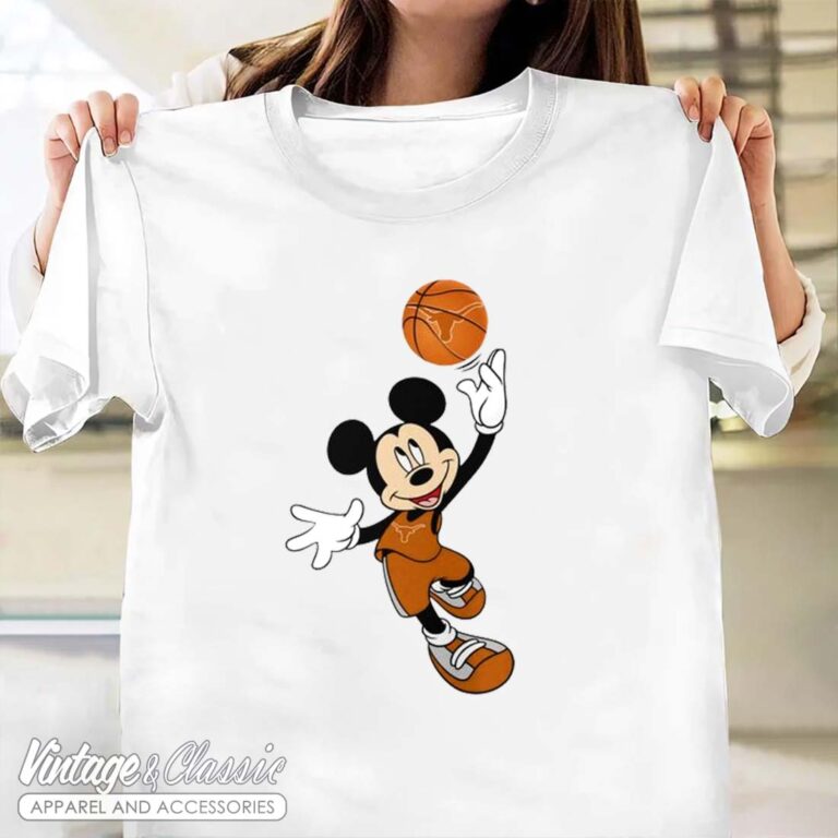 Texas Longhorns Mickey Basketball NCAA March Madness Shirt Texas Longhorns Mickey Basketball NCAA March Madness Shirt
