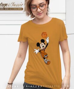 Texas Longhorns Mickey Basketball NCAA March Madness Tshirt Women 1