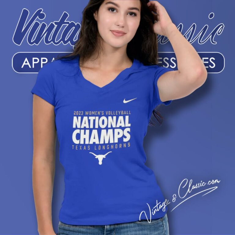 Texas Longhorns Nike 2023 Ncaa Womens Volleyball National Champions V Neck TShirt Texas Longhorns Nike 2023 Ncaa Womens Volleyball National Champions V Neck TShirt