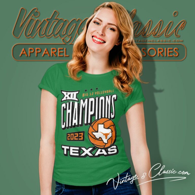 Texas Longhorns Volleyball Big 12 Champions Women T Shirt Texas Longhorns Volleyball Big 12 Champions Women T Shirt