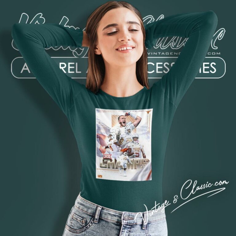 Texas Longhorns Wins 2023 Big 12 Championship Long Sleeve Tee Texas Longhorns Wins 2023 Big 12 Championship Long Sleeve Tee