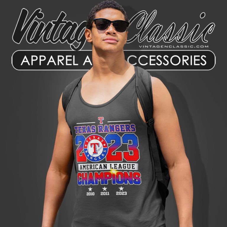Texas Rangers 2023 Al Champions Tank Top Racerback Texas Rangers 2023 Al Champions Tank Top Racerback