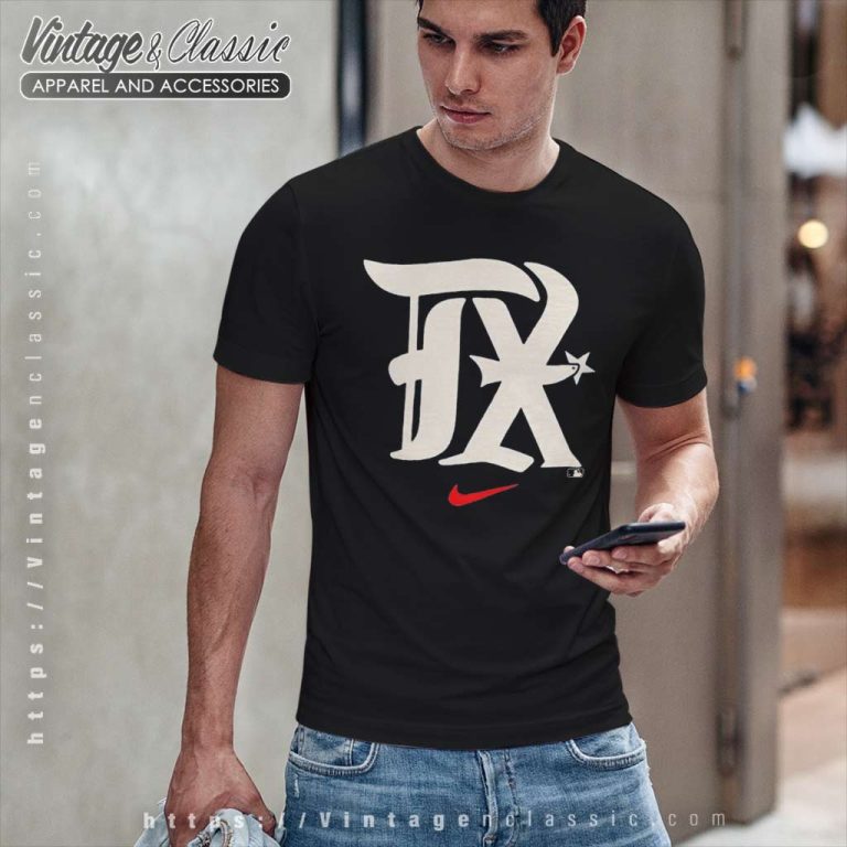 Texas Rangers 2023 City Connect Velocity Practice Performance Logo T Shirt Texas Rangers 2023 City Connect Velocity Practice Performance Logo T Shirt