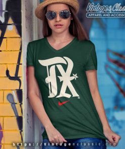 Texas Rangers 2023 City Connect Velocity Practice Performance Logo V Neck TShirt