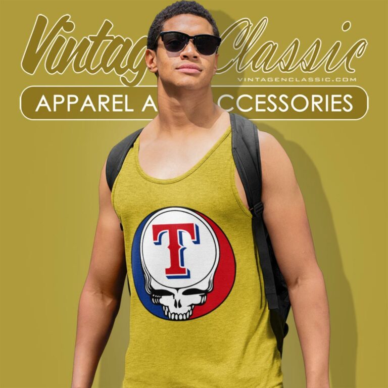 Texas Rangers Grateful Dead Steal Face Tank Top Racerback Texas Rangers Grateful Dead Steal Face Tank Top Racerback