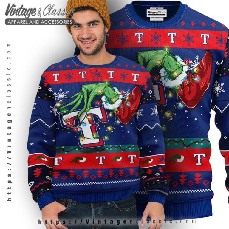 Texas Rangers Grinch Ugly Christmas Sweater Ugly Sweater Texas Rangers Grinch Ugly Christmas Sweater Ugly Sweater