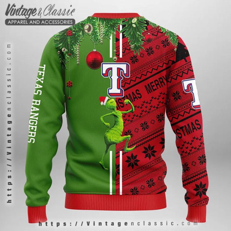 Texas Rangers Grinch Ugly Christmas Sweater back Ugly Sweater Texas Rangers Grinch Ugly Christmas Sweater back Ugly Sweater