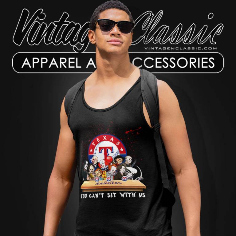 Texas Rangers Horror Movie Characters You Cant Sit With Us Tank Top Racerback Texas Rangers Horror Movie Characters You Cant Sit With Us Tank Top Racerback