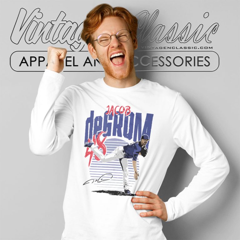 Texas Rangers Jacob Degrom Signature Long Sleeve Tee Texas Rangers Jacob Degrom Signature Long Sleeve Tee