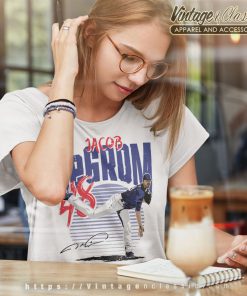 Texas Rangers Jacob Degrom Signature Women T Shirt
