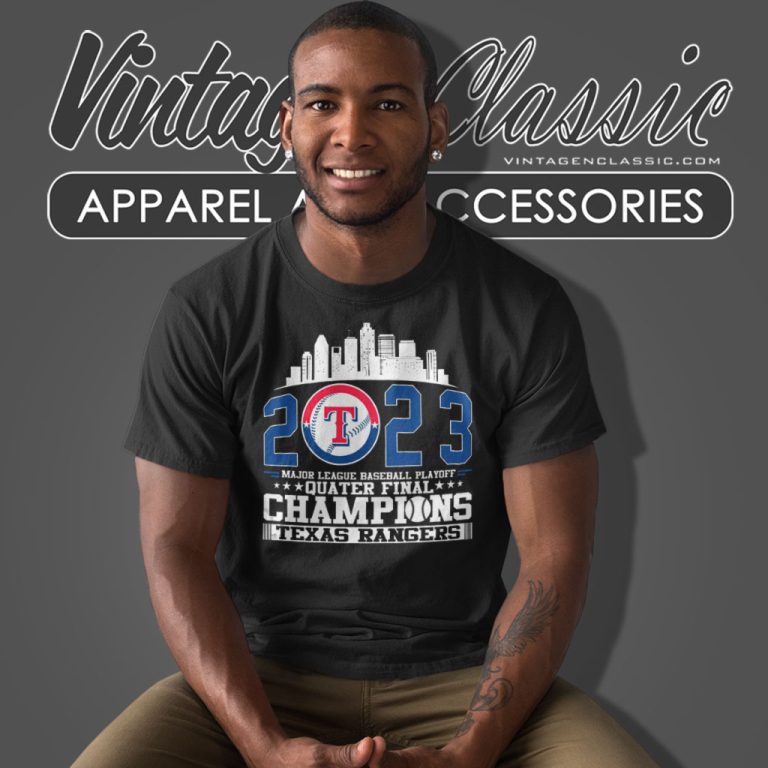 Texas Rangers Major League Baseball Playoff Champions T Shirt Texas Rangers Major League Baseball Playoff Champions T Shirt