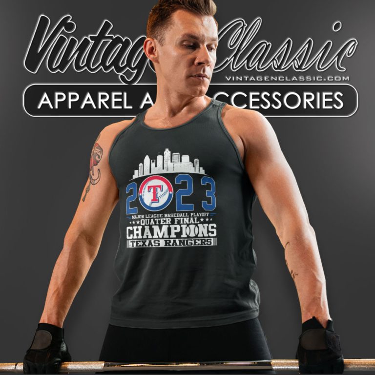 Texas Rangers Major League Baseball Playoff Champions Tank Top Racerback Texas Rangers Major League Baseball Playoff Champions Tank Top Racerback