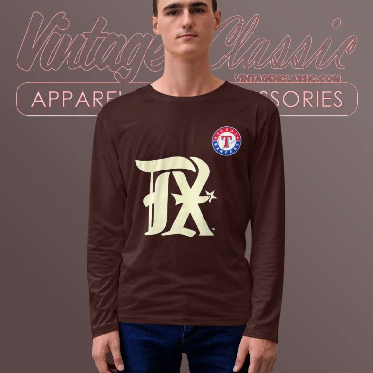 Texas Rangers 2023 City Connect Logo Long Sleeve Tee Texas Rangers 2023 City Connect Logo Long Sleeve Tee