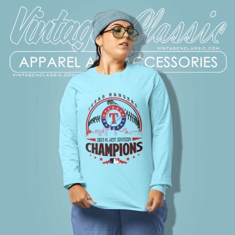 Texas Rangers Shirt 2023 Al West Division Champions Long Sleeve Tee Texas Rangers Shirt 2023 Al West Division Champions Long Sleeve Tee