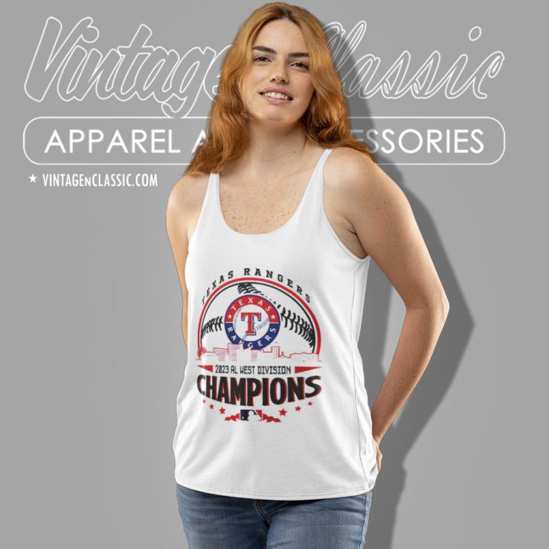 Texas Rangers Shirt 2023 Al West Division Champions Tank Top Racerback Texas Rangers Shirt 2023 Al West Division Champions Tank Top Racerback