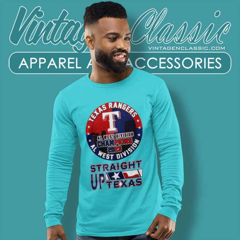 Texas Rangers Shirt Al West Division Champions 2023 Straight Up Texas Long Sleeve Tee Texas Rangers Shirt Al West Division Champions 2023 Straight Up Texas Long Sleeve Tee